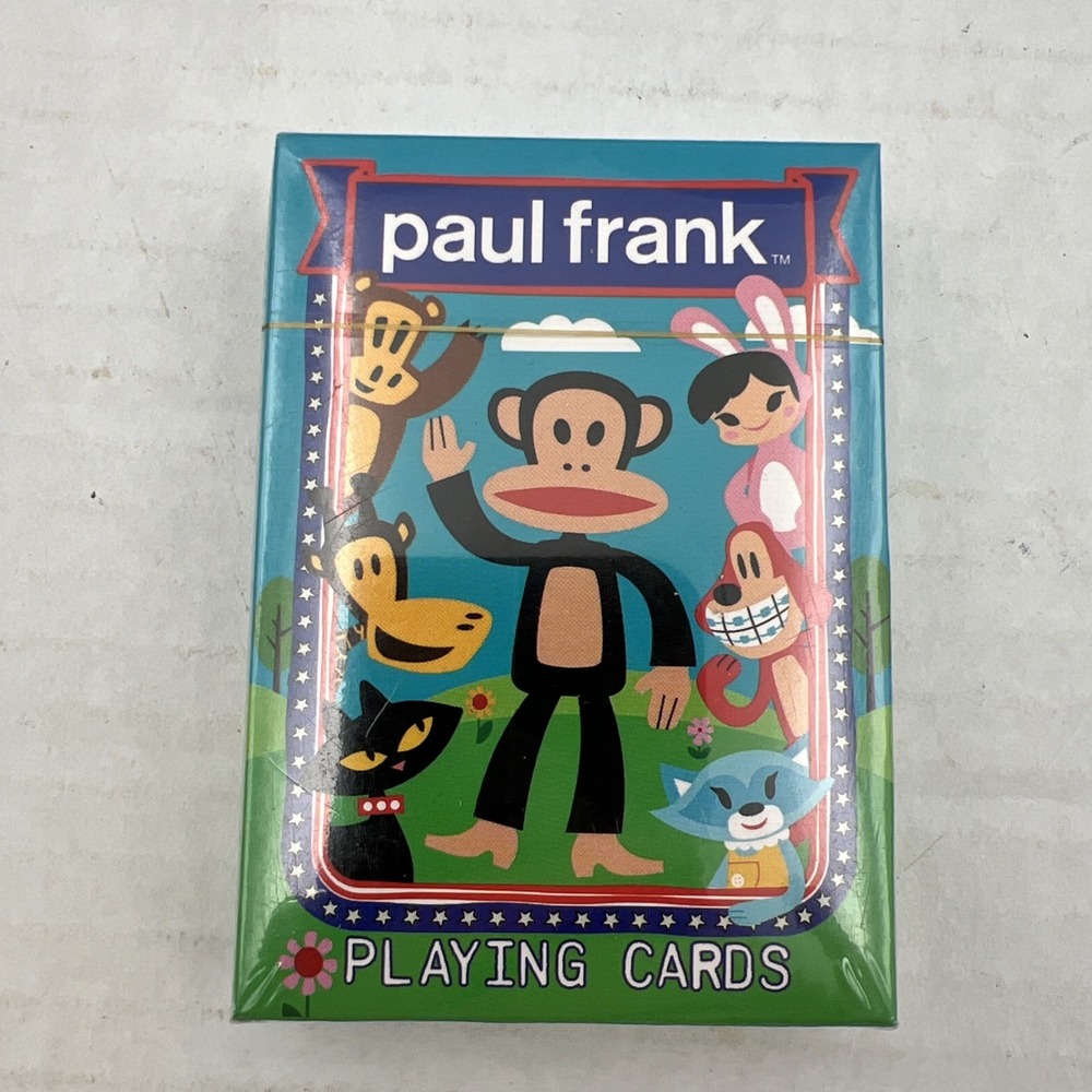 Paul Frank Playing Cards Aquarius Kids Games Gift Julius Monkey Toys Sealed New